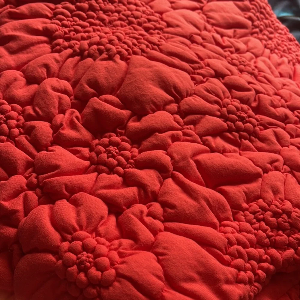 Anthropologie Textured Piazza EURO ShamCAYENNE